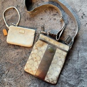 Coach crossbody & wristlet - bundle sale!
